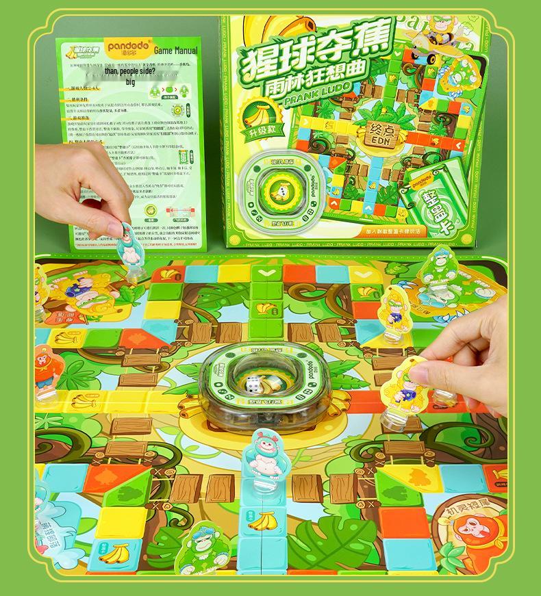 Interactive Monkey Grab Banana Card Game - Educational Party Game for Children and Family