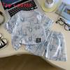 Baby Boy Summer Cotton Letter Print Short Sleeve Twopiece Set For Toddler Kids