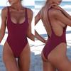 Sexy One Piece Swimsuit Solid Female Swimwear Women Backless Brazilian Monokini Bathing Suit