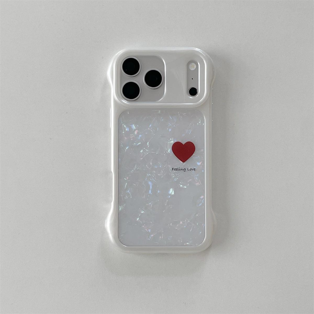 

Red Heart Shell Pattern Anti-Fall Case for iPhone 14/13/12/11 Pro Max iPhone 14