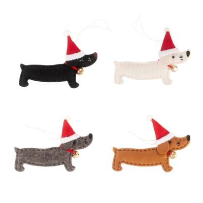Nonwoven Dachshunds Hanging Accessory for Festival Party Christmas Tree Hanger Kids Playroom Decoration