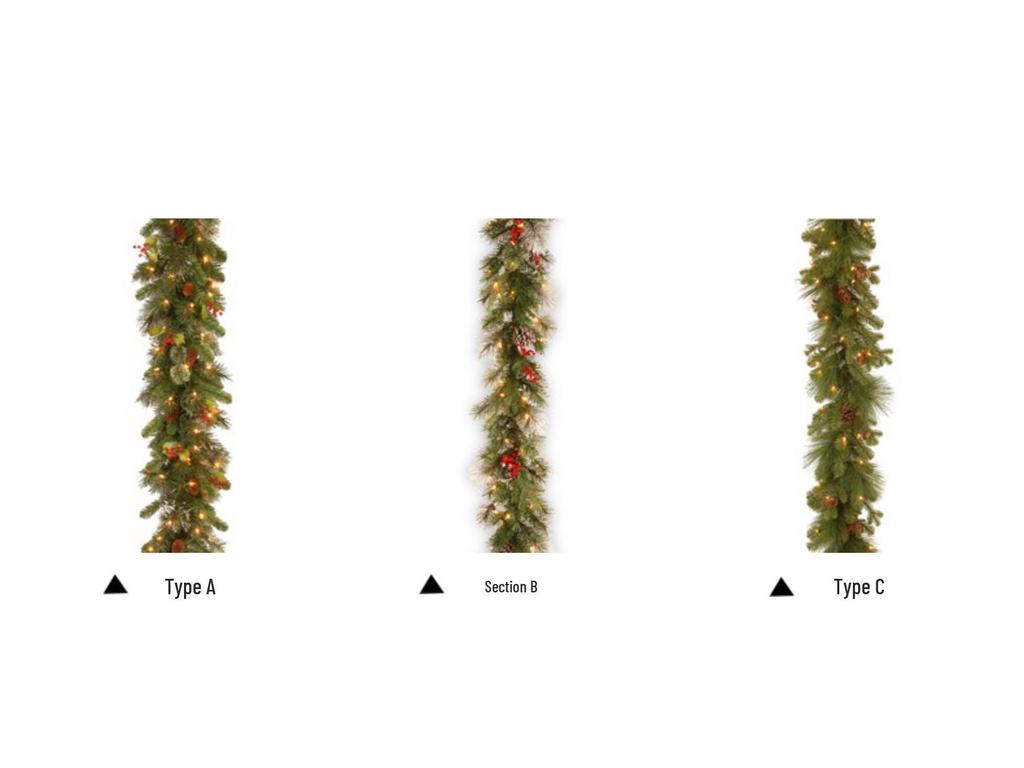 Red Berry Christmas Door Vine Decoration, 180cm/2.7m