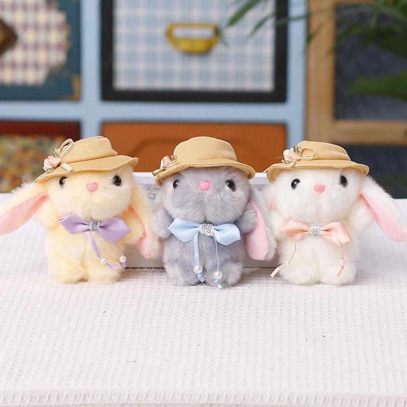 Plush Bunny Keychain With Cotton Filling For Bag Decoration And Collectible Gift