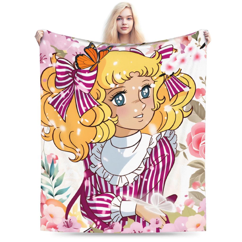 Anime Candy Candy Blanket Quality Soft Warm  Throw Blanket Winter Child Couch Bed Pattern Bedspread
