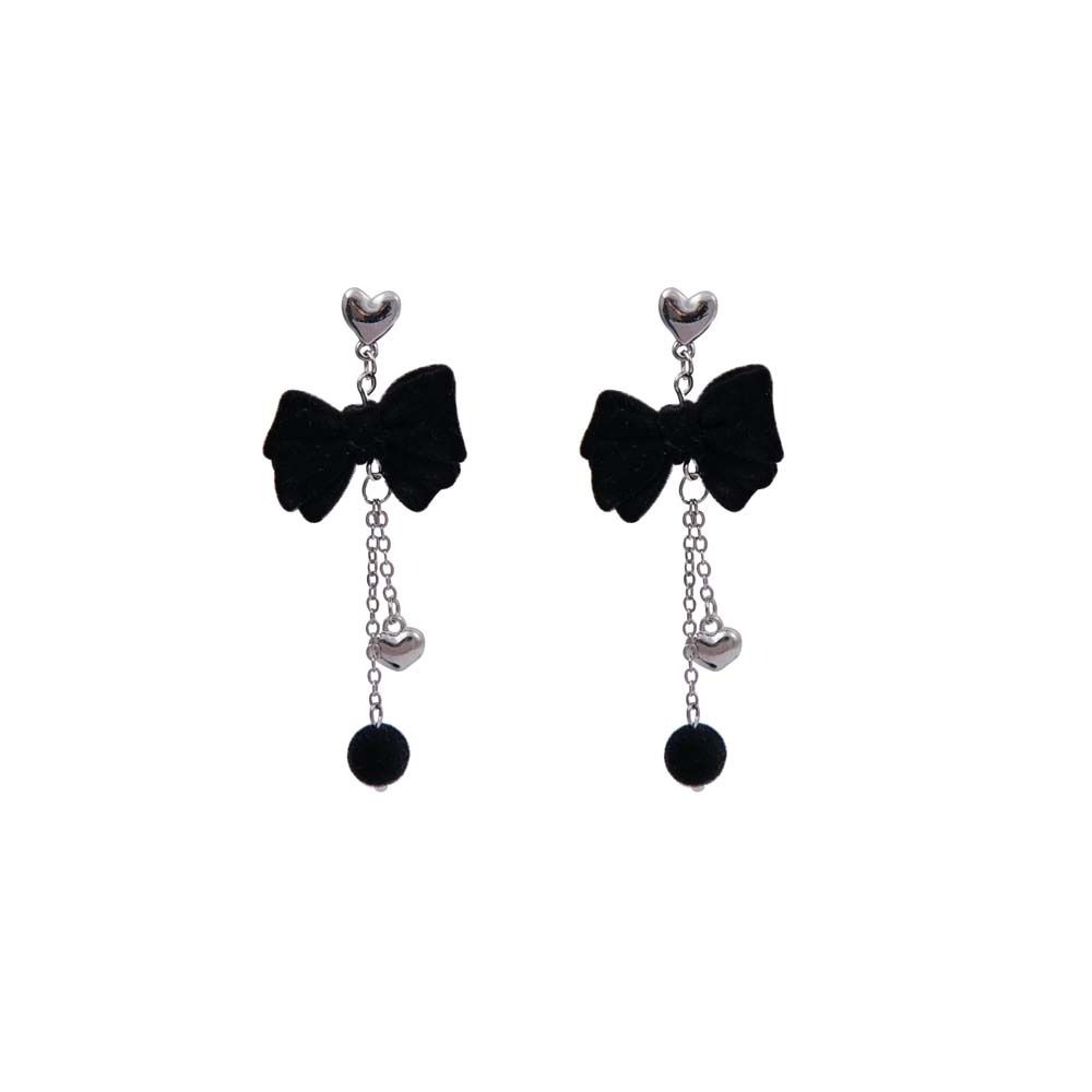 Love Heart Bow Drop Earrings Bowknot Bow Dangle Earrings Sweet Bowknot Ear Pendant  Party