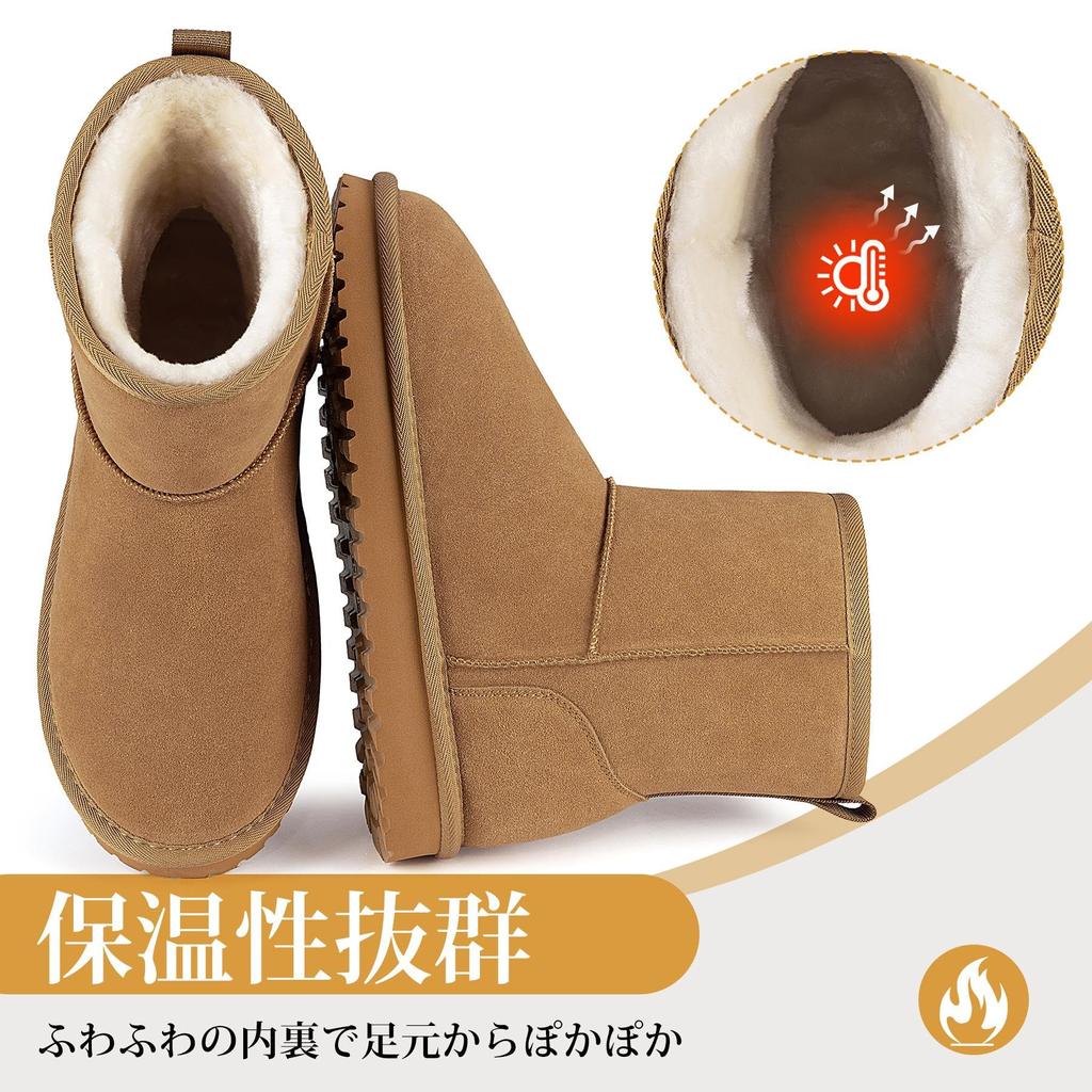 Mishansha Snow Winter Cold Women's Boots, Shoes, Fleece-Lined, Warm, Windproof, Weather, Non-Slip, Outdoor, Commuting, Snow-Proof