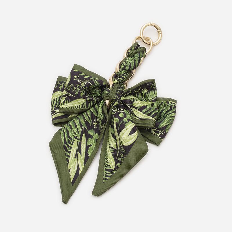 Vintage Women's Hand-Woven Silk Scarf Shoulder Bag with Metal Extension Strap