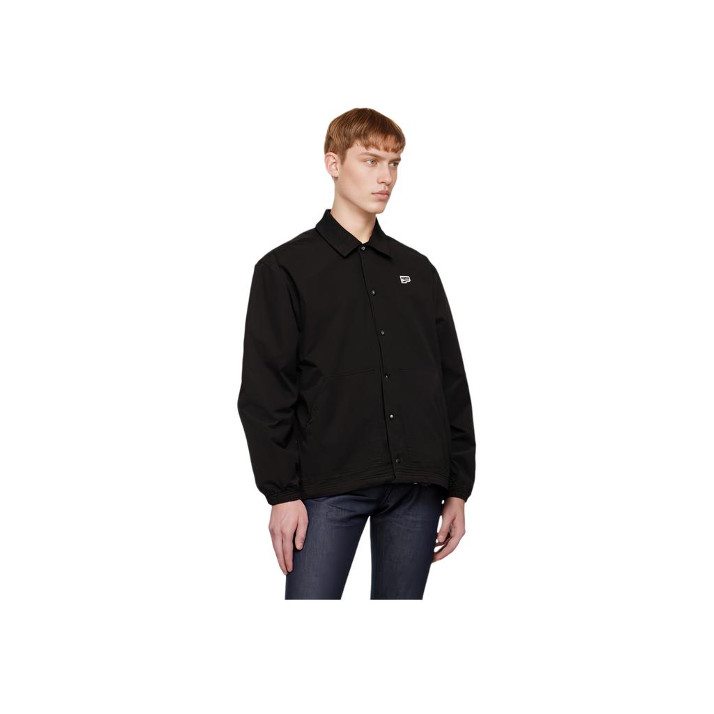 Puma Solid Color Outdoor Casual Polo Collar Single Breasted Jacket Men Jacket Black 626061-01