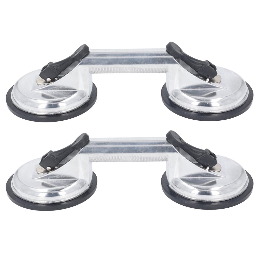 2Pcs Double Handle Suction Cups Plate 100KG Load Capacity Heavy Duty Aluminum Alloy Suction Cups for