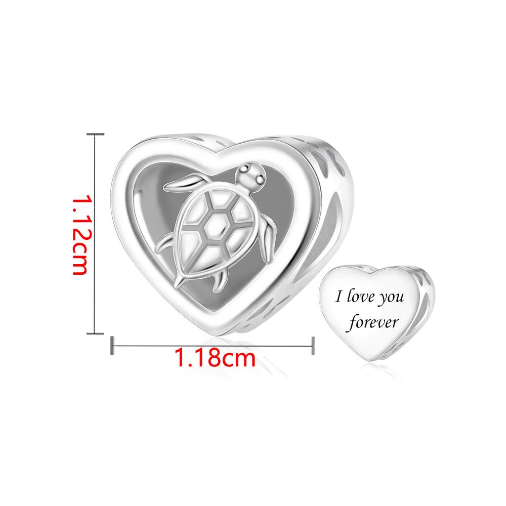 Eco-friendly S925 Copper Heart-shaped Pet Amulet Pendant Bracelet Accessory