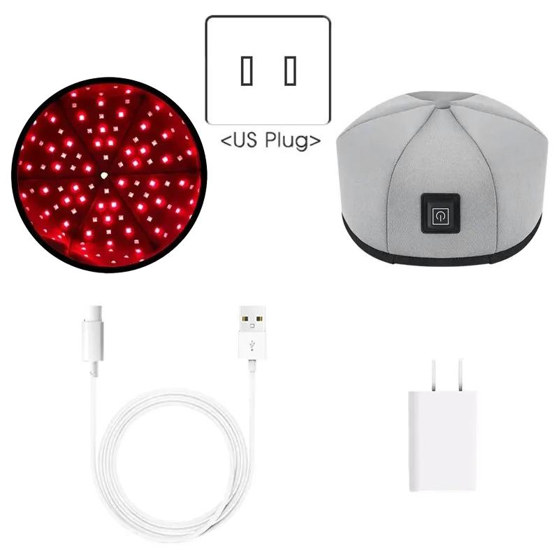 Hair Growth Cap LED Red Light Therapy Devices Hat Scalp Relax for Prevant Loss Anti Anxiety Stress Relief Head Pain Health Care