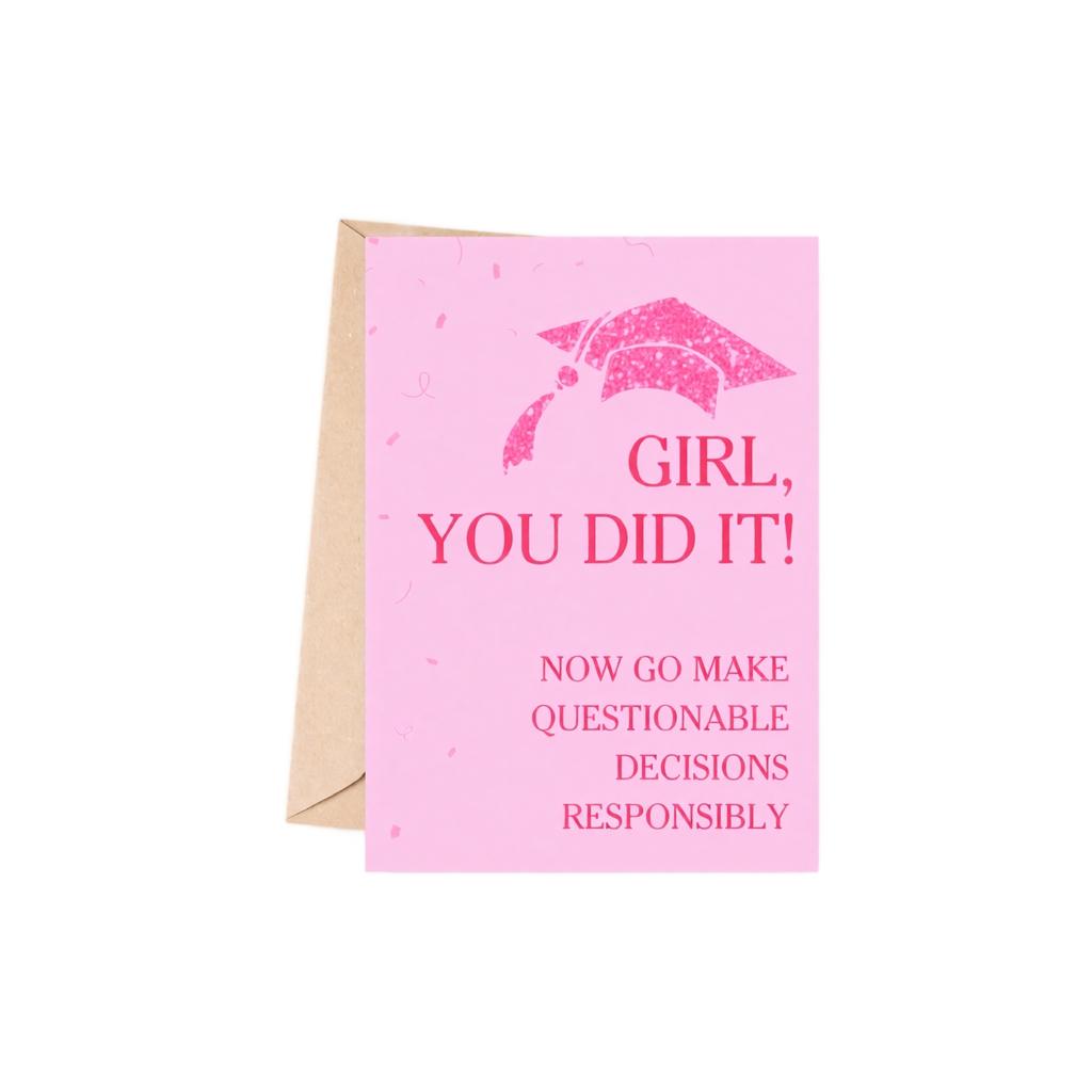Graduation Card with Envelope Graduation Congratulations Card for College High School Graduate Includes Envelope Suitable for Graduation Gift