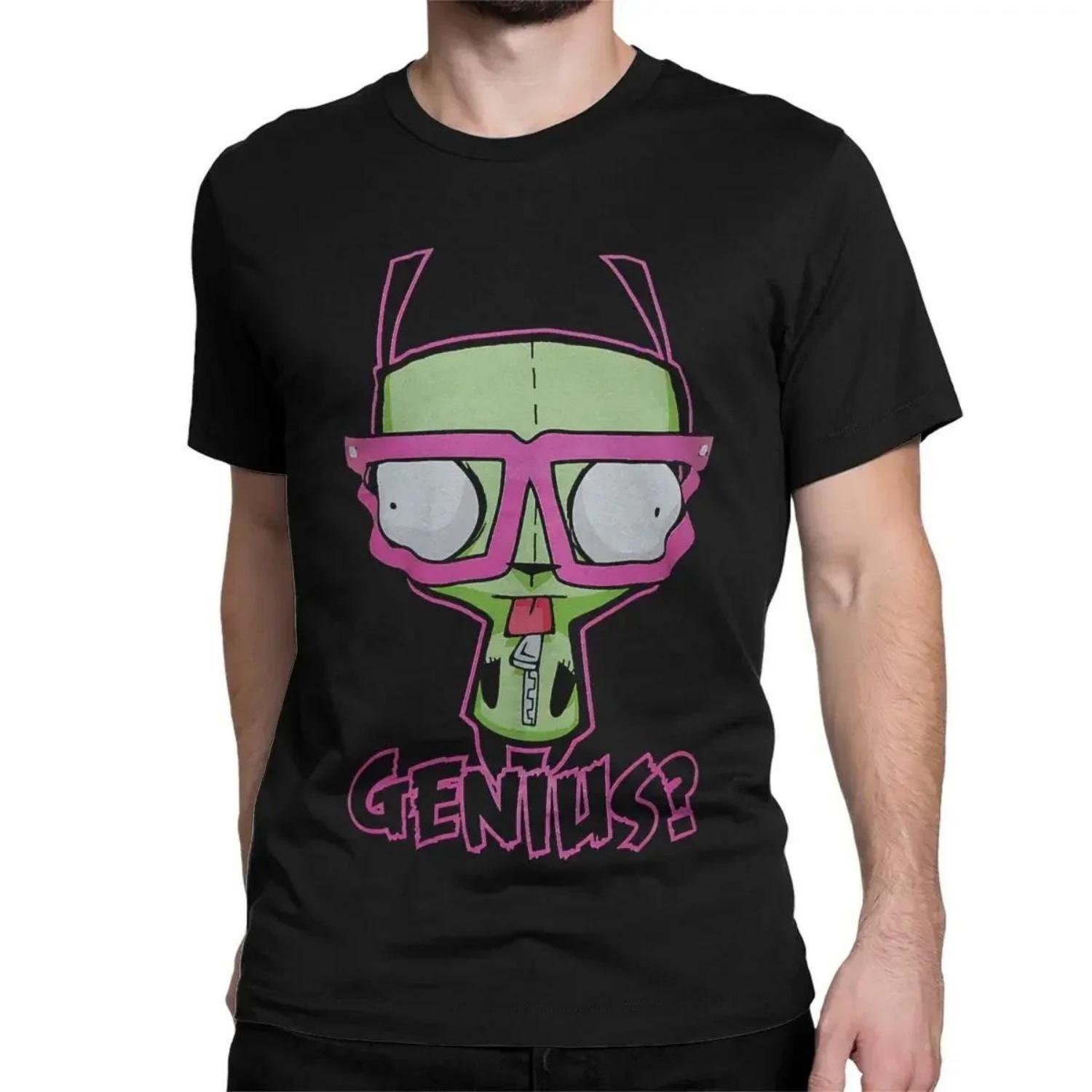

Short Sleeved Round Neck Y2k Tshirt Men Clothing New In Top & Tees Mens T-Shirt Camisetas Kawaii Invader Zim Print 70295 XXXXXL
