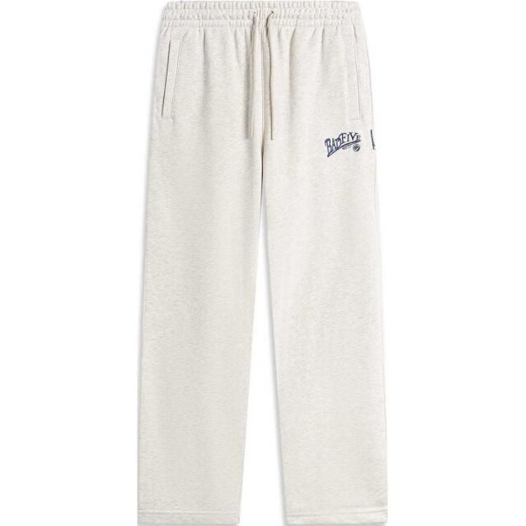 

Li Ning Баскетбольная Серия Анти-Пять Удобные Повседневные Простые Свободного Кроя Прямые Вязаные Спортивные Штаны Мужские низы Светло-Серый Хаки AKLU267-1 3XL