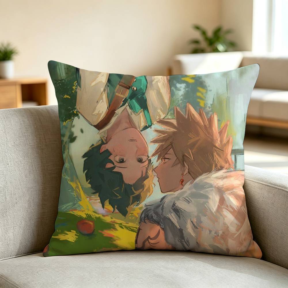 A-Anime B-BakuDeku Fanart Quadrata Federa Stampata su Entrambi i Lati Federa per Cuscino da Camera da Letto Comodino Copricuscino per Divano