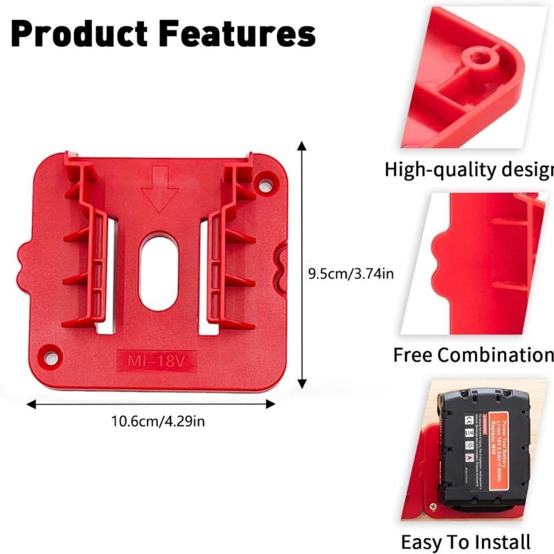 Battery Holder Wall Mount Bracket Stand For M1848-11-18 15 Series Secure Storage And Easy Installation