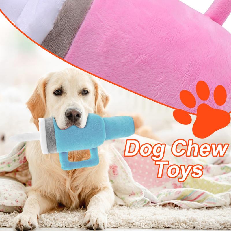 Dog Toy Plush Coffee Cup Chew Toy Durable Pet anti Bite & Plush Toys Soft Squeaky Dog Chewing Fun Toy for Puppy Oral Care