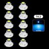 10Pcs Car Interior Indicator Lights Wedge Dashboard Warming Instrument Light T3 LED T4.2 T4.7 Led Bulb Canbus 3030SMD 12V Auto Lamp