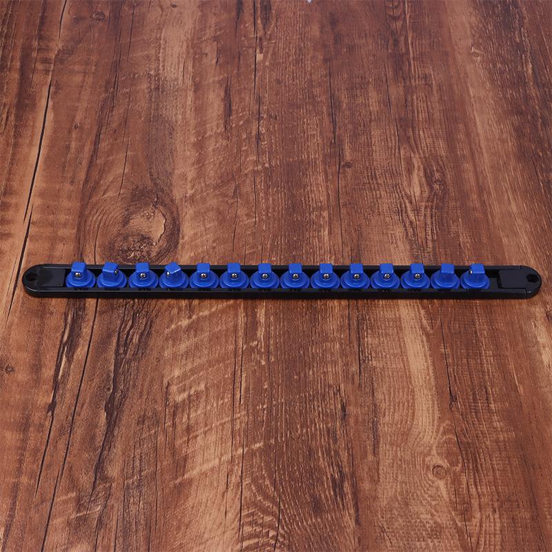 1/2 1/4 3/8 Socket Clip Rail Holder Socket Sliding Stand Sleeve Rail Rack Tool 360° Swivel Socket Organizer Abs Socket Organizer