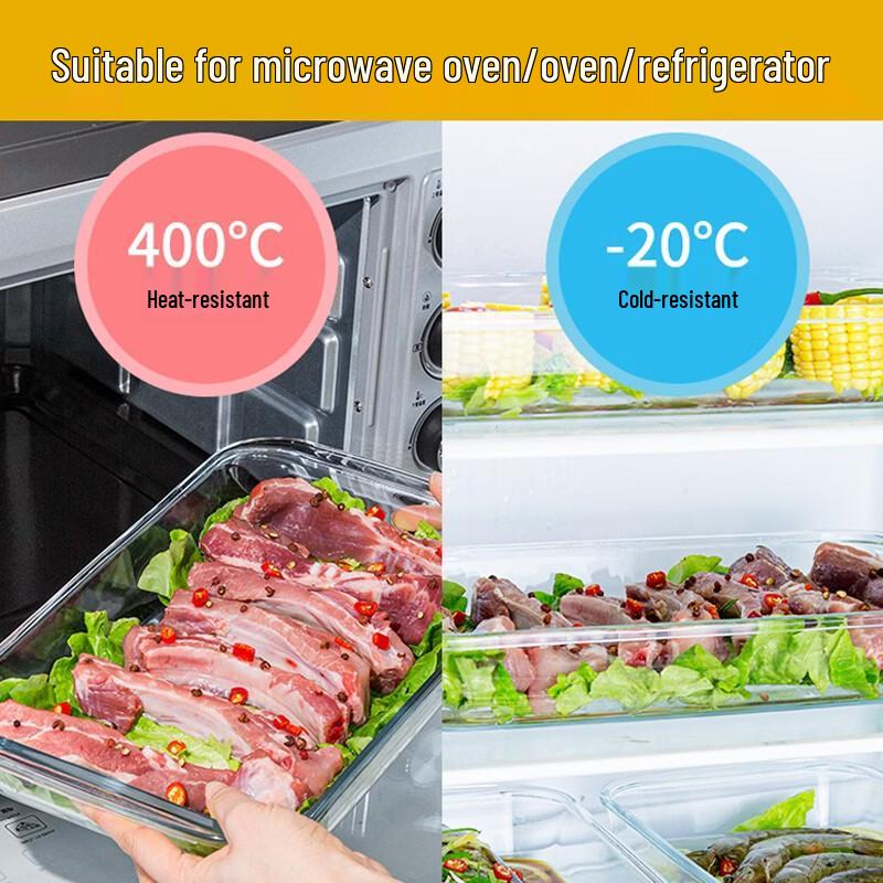 Ningzhao Heat-Resistant Oval Glass Baking & Serving Plate
