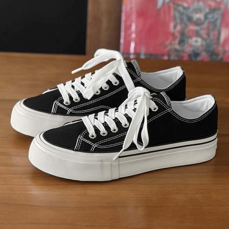 New low-top leopard print canvas shoes men's casual niche men's shoes breathable board shoes men's C