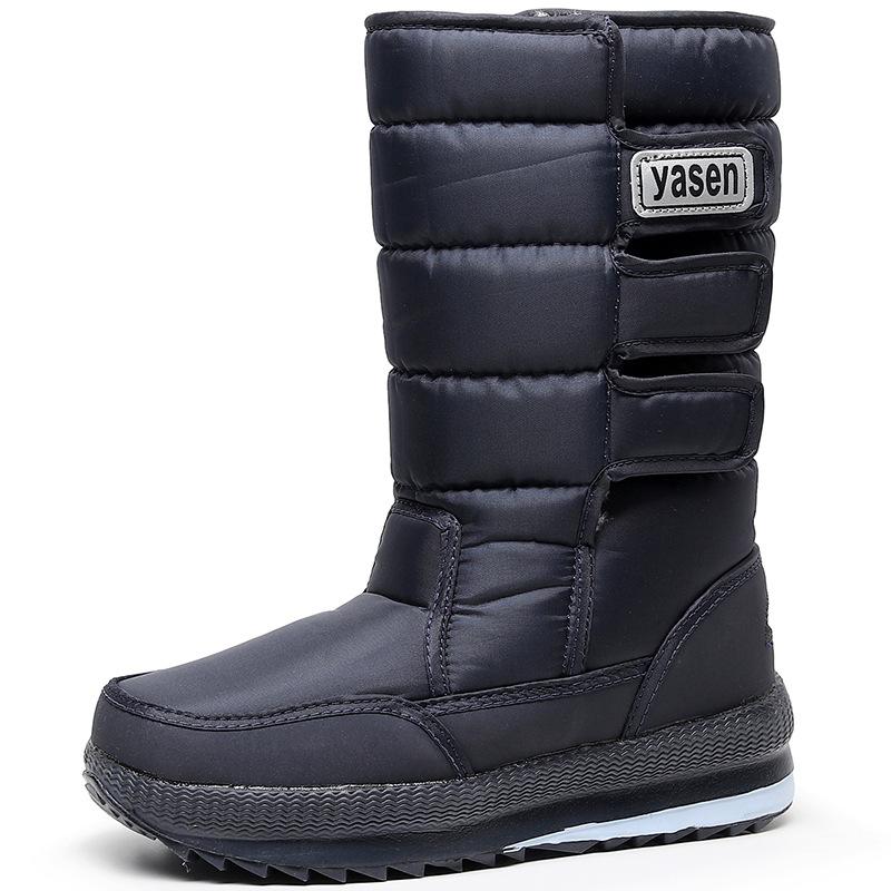 Men's Mid-calf Snow Boots Winter Plush Warm Cotton Boot Casual High Top Boots for Men Non-slip Platform Boots Big Size47