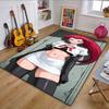 Anime Villain with Red Hair Patterned Carpet, Non Slip Mat Suitable for Living Room and Bedroom Sofas