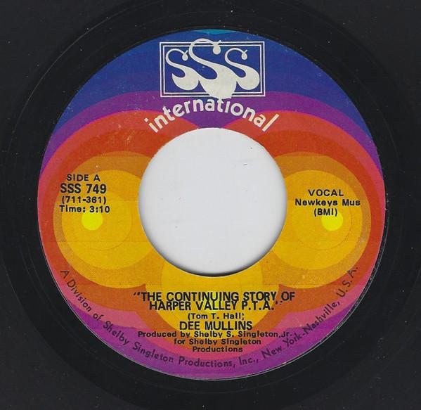 

7inch Record DEE MULLINS - The Continuing Story Of Harper Vall SSS749 SSS Internation 1968 US Folk Used