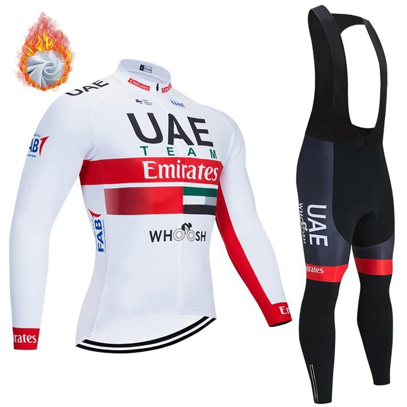 Mens Fleece Cycling Jersey Long Sleeve Winter Thermal Bike Top Road Mountain Biking