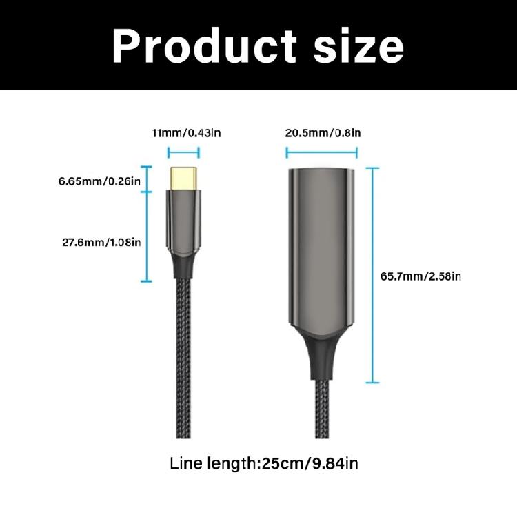 USB C to  Adapter Type c Connection 8K60Hz 4K240Hz High Refreshing Rate for Thunderbolt4/3 Usb 4 Supported