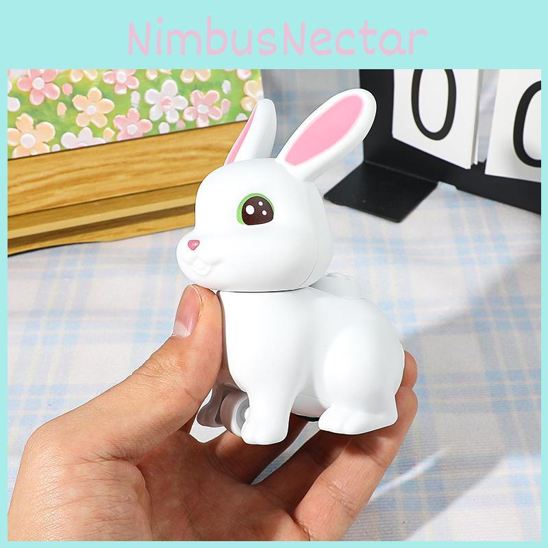 Little Childrens Toy White Rabbit Inertia Press Rebound Force Animal Cartoon Car