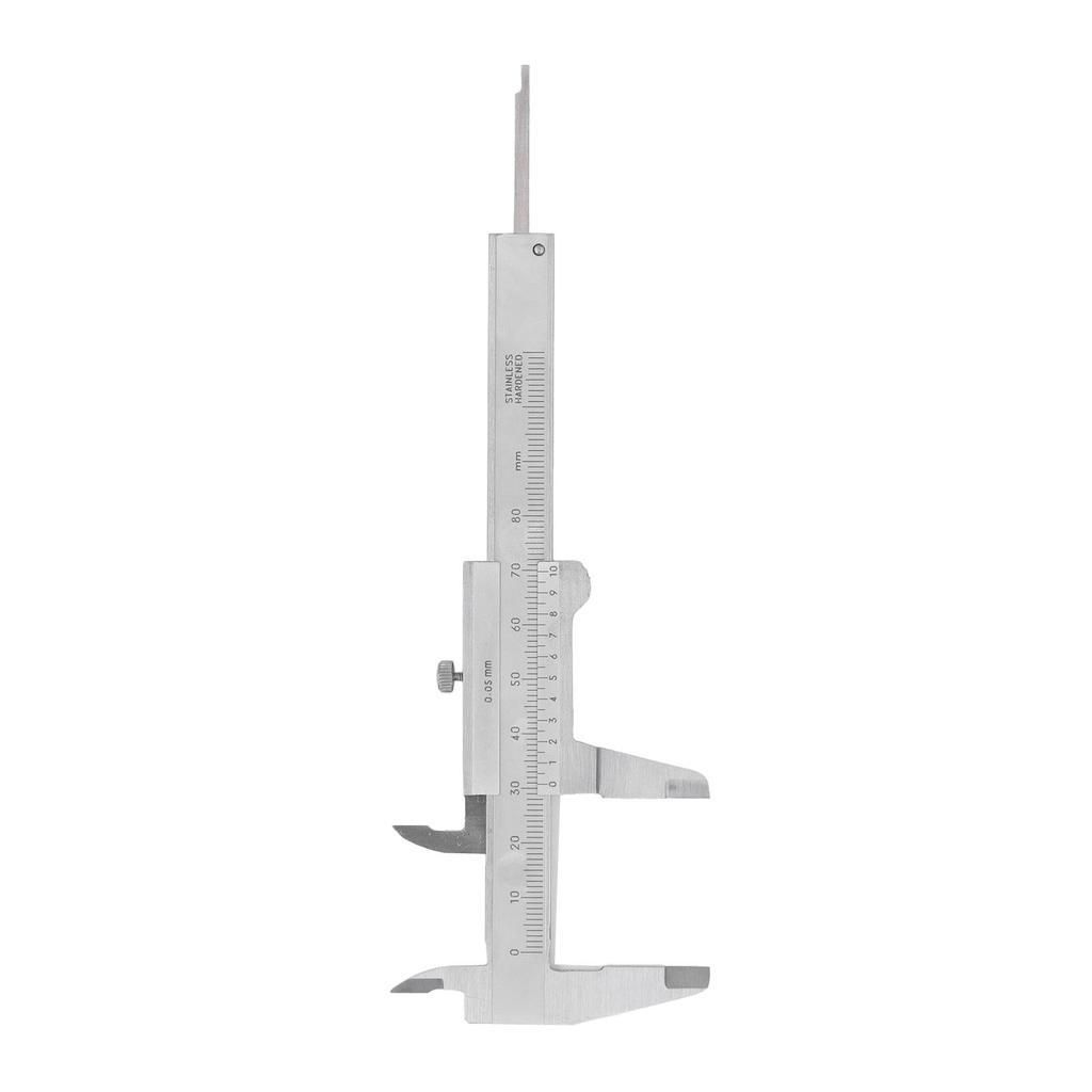 Pocket Vernier Caliper Dual Scale Stainless Steel Measuring Tool for Step Depth Diameter 0‑80mm 0.05mm