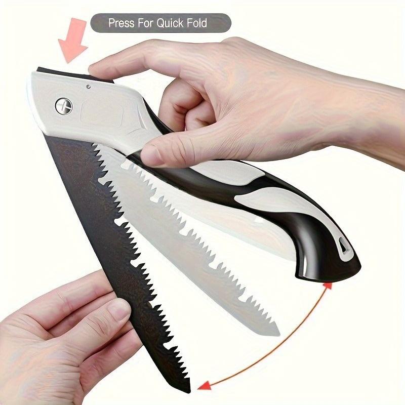 Industrial Grade Manual Folding Saw - for Wood, Metal & More - Heavy-Duty Cutting Tool for DIY, Woodworking, Camping, Hiking, Saw for Cutting Wood