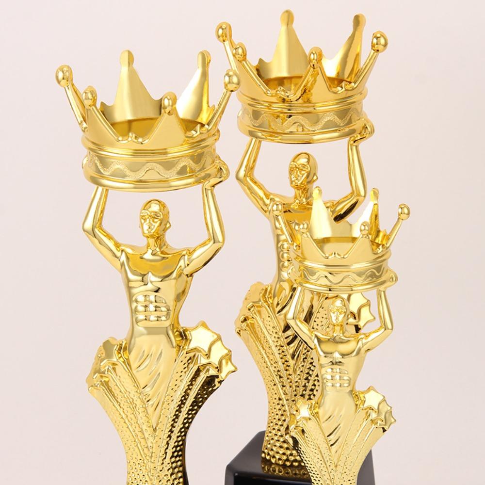 Plastic Award Trophy Golden Small Gold Statue Reward Prize Cup  Children's Performances Figurines