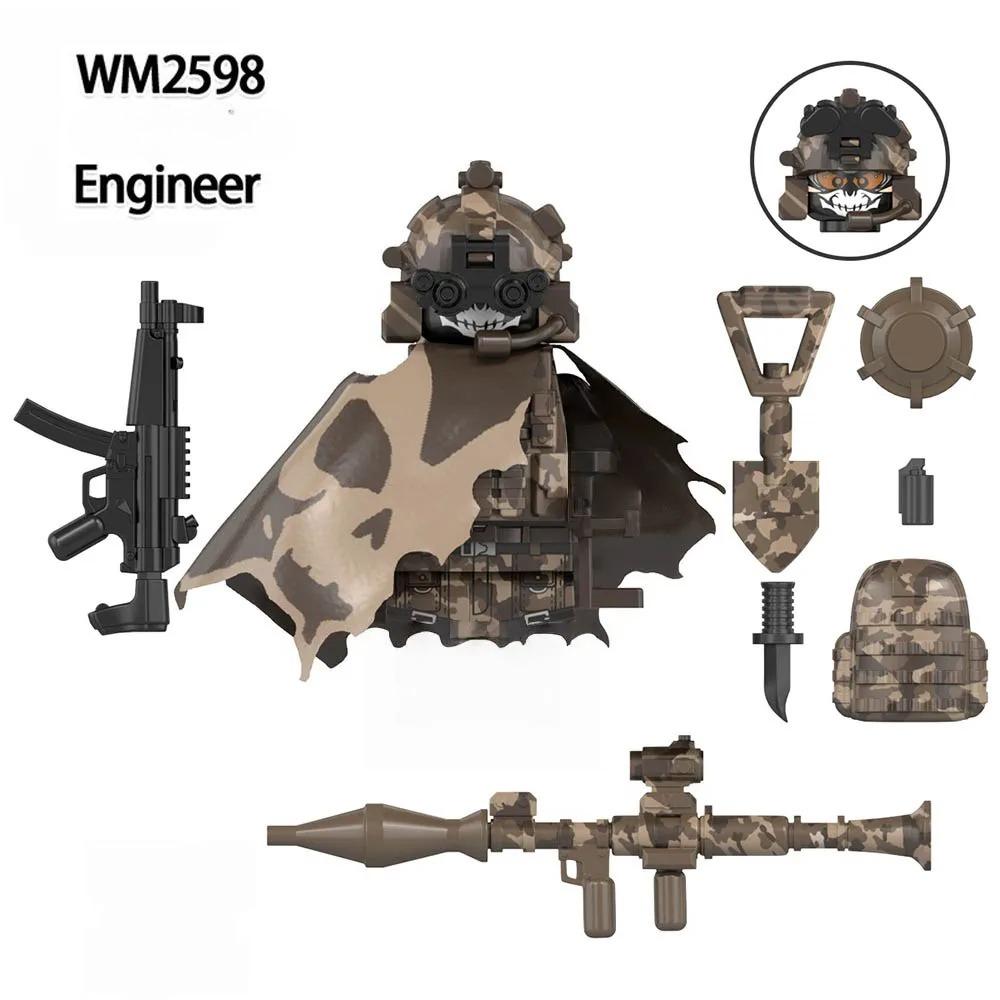 WM6147 WM6168 Vojenská série SWAT Speciální jednotky Stavebnice Komando Voják Městská policie Čepice Mini Akční figurka Hračky