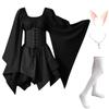 New Long-sleeved Women's Renaissance Medieval Dress
