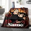 Custom Name Unicorn Pink Flowers Blanket for Couch & Bed, Plush Cozy Fuzzy Blanket Super Soft & Warm Blankets for Fall and Winter. 0908151