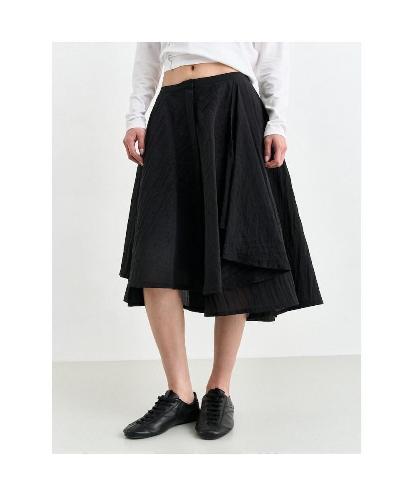 Anggae Multi Panel Skirt Black