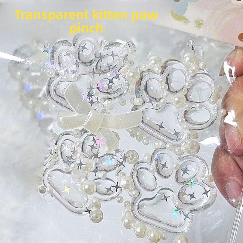 Große Katzenkralle Stressball mit transparentem Perlmutt-Finish für Kinder und Jugendliche
