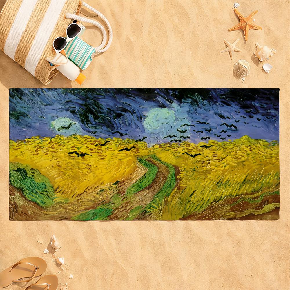 

Artist Vincent Van Gogh Towel Quick Dry Absorbent Beach Towel for Sports, Fitness, Swimming and Outdoor Activities W30*H60(CM)