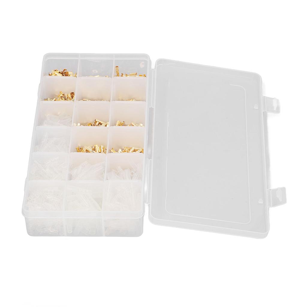 1000Pcs Male Female Blade Terminal Set Flame Retardant PVC Insulated Gold Blade Terminal Connector