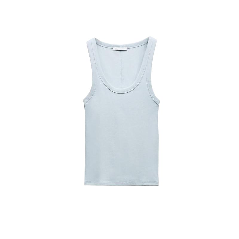 Spring New Women's Clothing Fashion Sexy Style round Neck Silm Wild Vest Sling Rib T-shirt 3253325