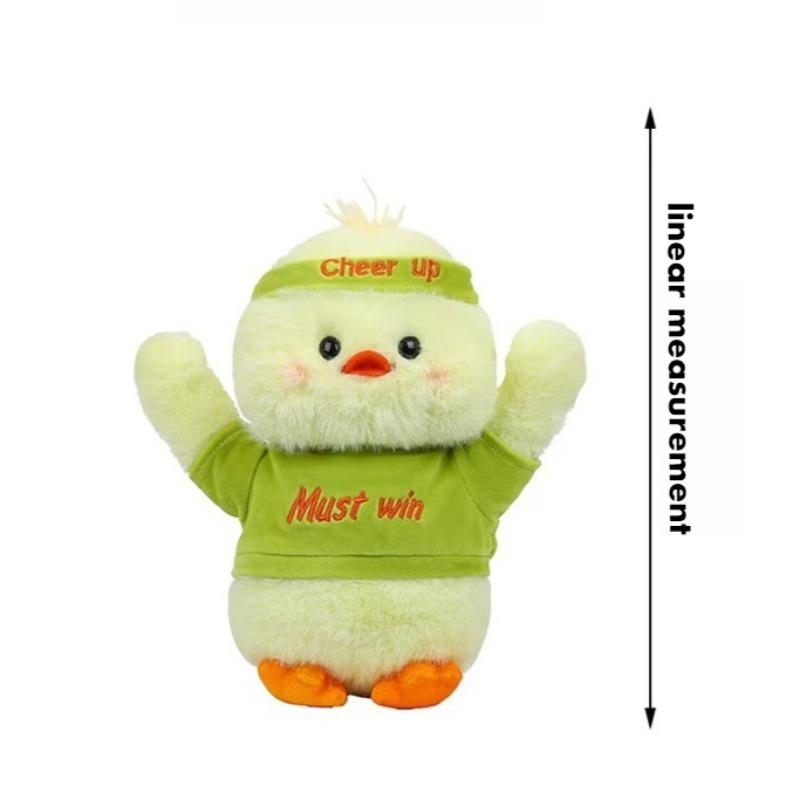 Kawaii Refueling Duck Plush Toys Soft Stuffed Animals Green Duck Plush Pillow Ornament Dolls For Girls' Christmas Birthday Gifts