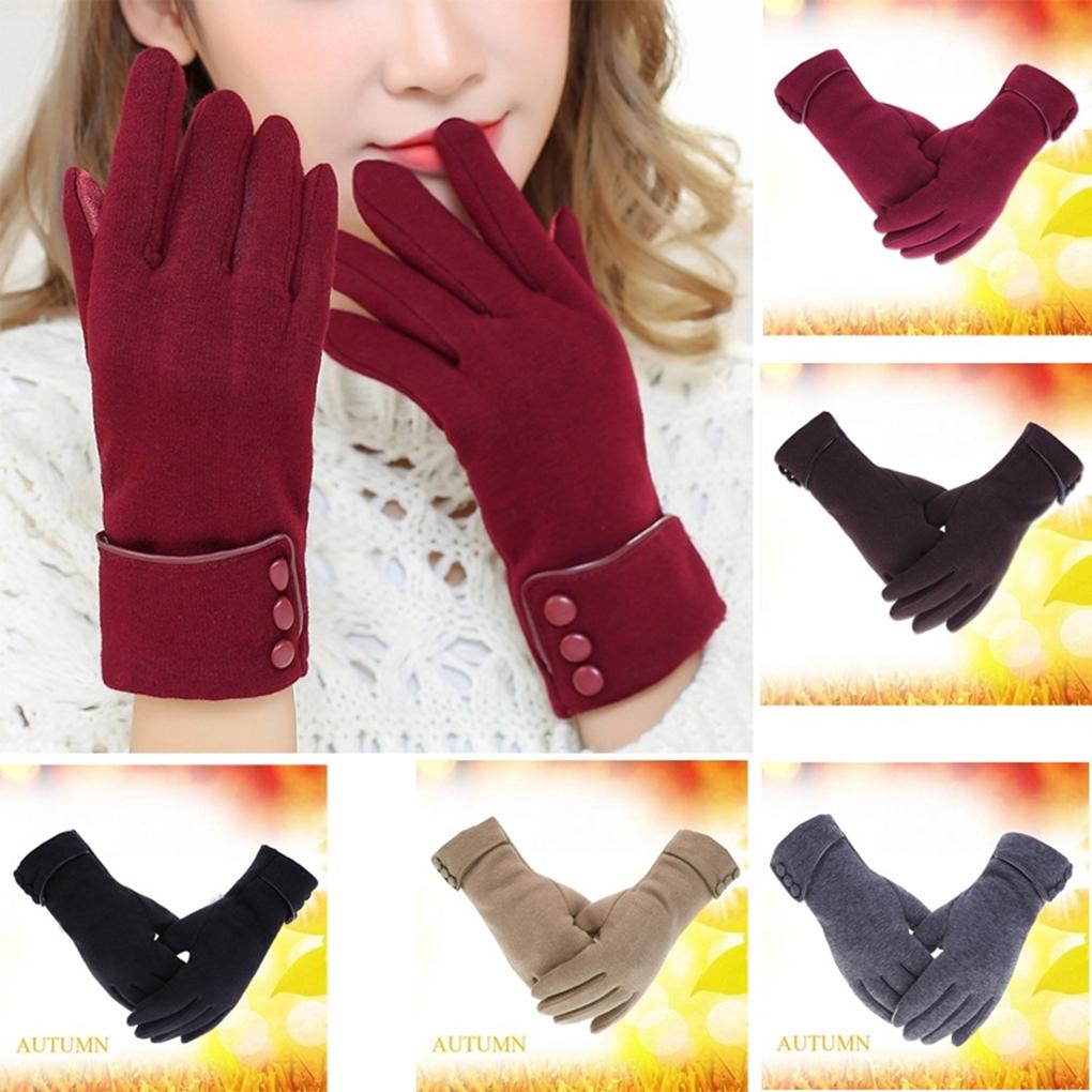 Winter Women Fleece Warm Keeping Screen Glove Outdoor Sport Riding Skiing