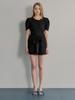 MUSE BY ROSE Clara Ribbon Shorts (Black)