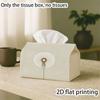 2D Flat, 1pc Tissue Box, Minimalist Plant Modern Style - Decorative Tissue Box, Illustrated Dandelion Neutral Serene - Suitable for Home, Party, Car, 