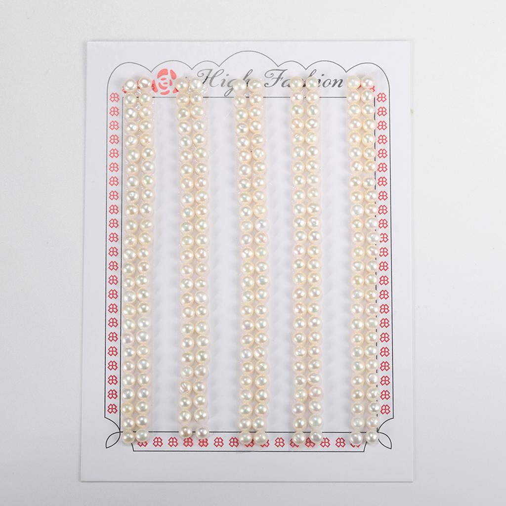 EFFIE QUEEN A Grade Natural Freshwater Pearl 3-8.5mm Round Shaped Strand Beads Chain for Jewelry Making DIY Women Earrings PP12