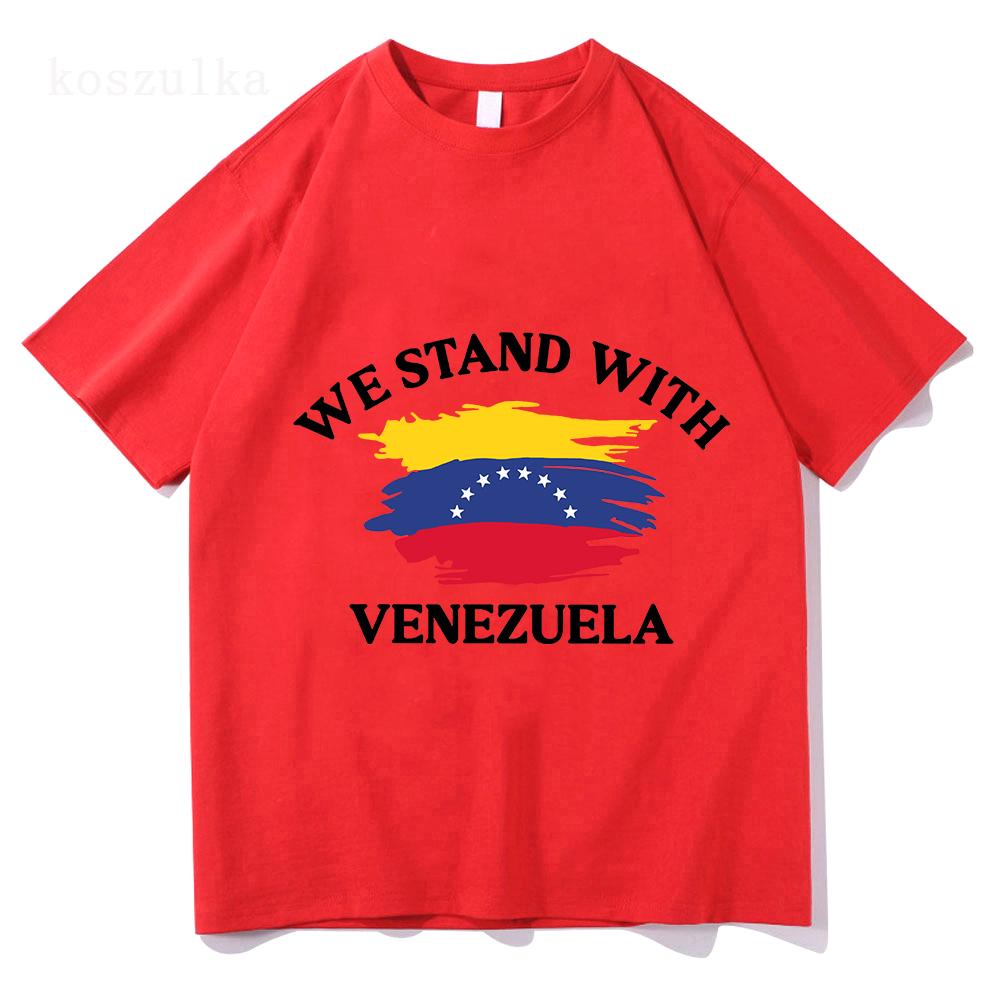 Freedom Venezuela T-shirt Short Sleeve Cotton Loose Male Tshirts Unisex Streetwear Casual O-neck Hip Hop Men T Shirt Print Tees