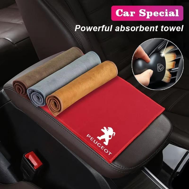 Car Suede Cleaning Cloth Air Vent Soft Brush Auto Clean Tools For Peugeot 3008 5008 208 308 508 2008 408X 108 Wheel Center CapK