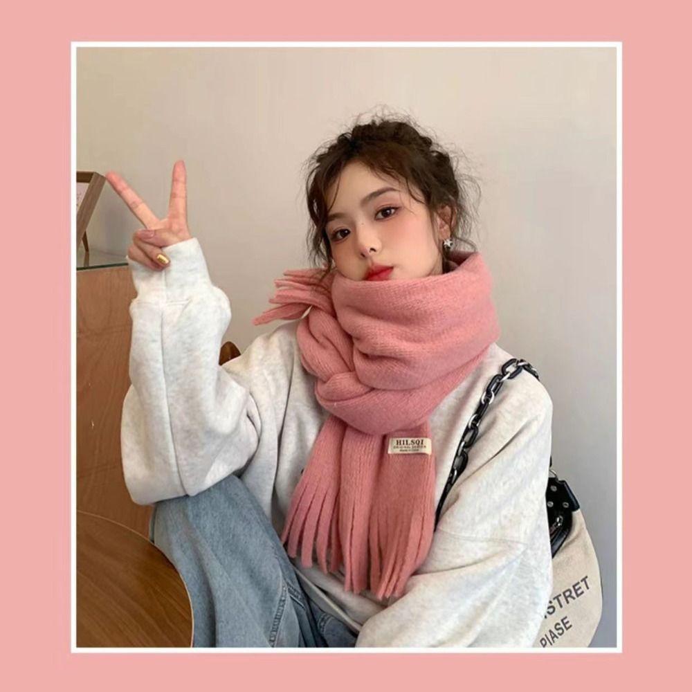 Soft Long Tassel Scarves Warm Shawl Wrap New Winter Cashmere Scarf  Women